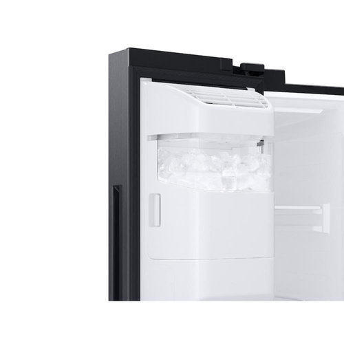 Samsung 27.4 cu. ft. Large Capacity Side-by-Side Refrigerator in Black Stainless Steel