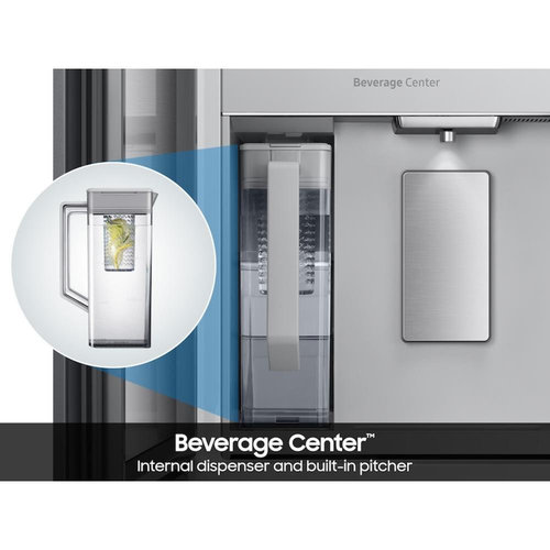 Samsung RF90F23AEWAA Bespoke 23 cu. ft. Counter Depth 4-Door French Door Refrigerator with AI Family Hub™+ AI Vision Inside™ in