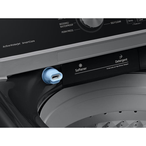 Samsung 5.5 cf Smart Top Load washer w/ Super Speed in Ivory
