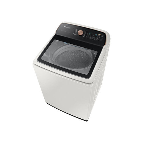 Samsung 5.5 cu. ft. extra-large capacity smart top load washer with auto dispense system in ivory
