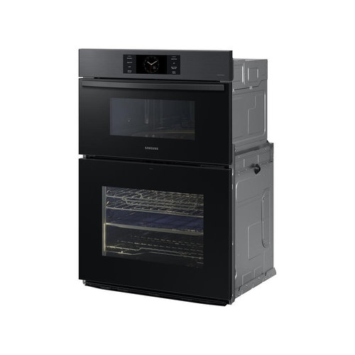 Samsung Bespoke 30" Microwave Combination Wall Oven with with Flex Duo™ in Matte Black Steel