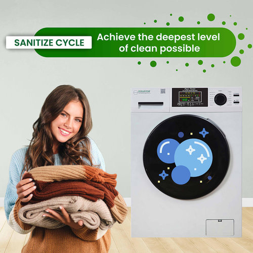 Equator EZ4700C  0 Clearance Compact 110V Condensing 1.62cf/15lbs Sani Combo(white) Washer Dryer